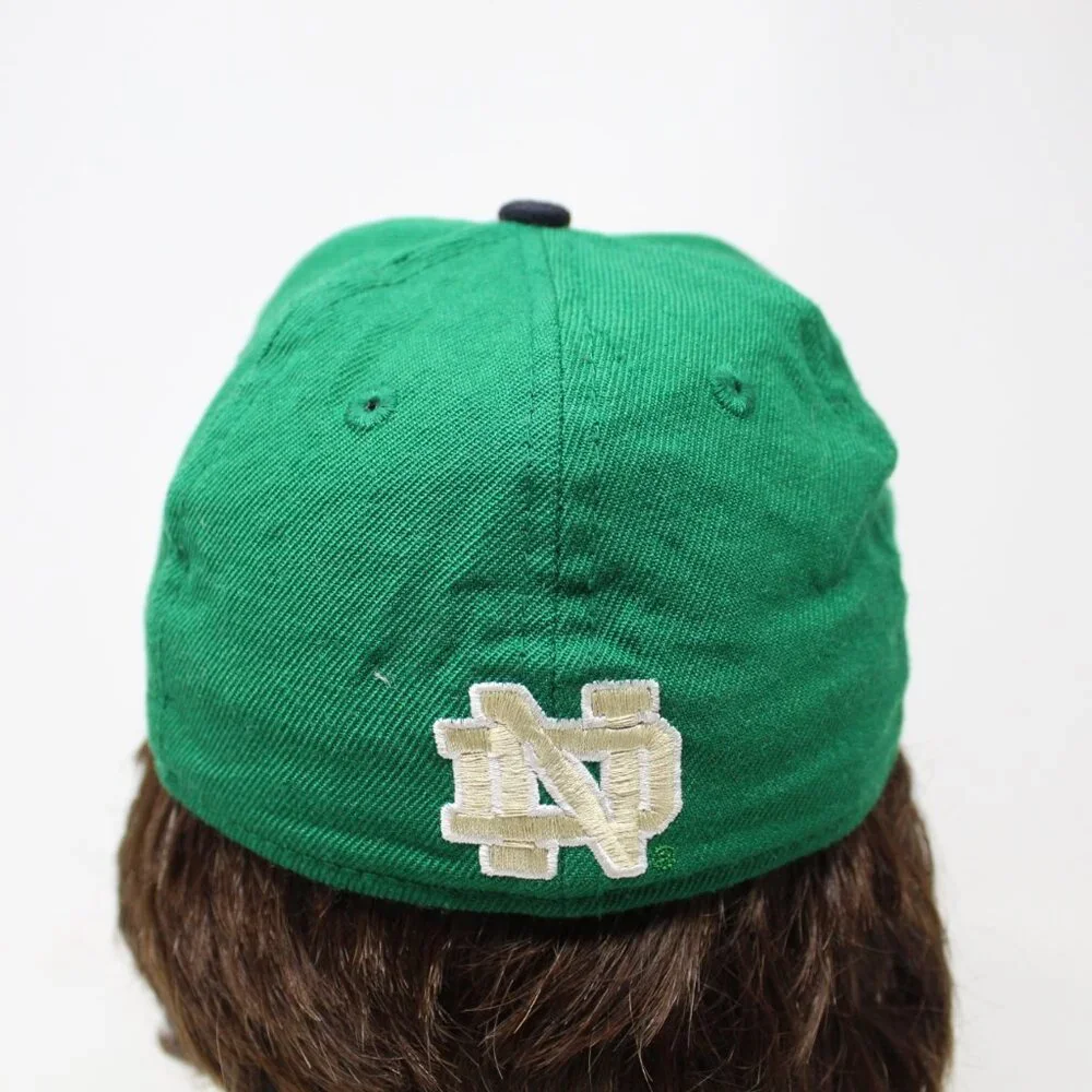 Notre Dame Irish Fitted Hat Adult sz‎ 6 1/2 Green New Era 59FIFTY NCAA Wool Cap